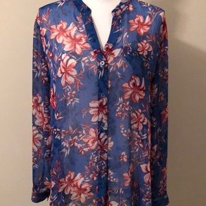 KUT FROM THE KLOTH Floral Button-Up Blouse - Large